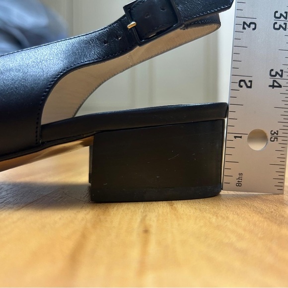 Salvatore Ferragamo Women’s Black and Gold Peep-Toe Heels - Picture 4 of 11